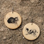 cat & dog 1 vintage animal image earrings by Urban Regalia