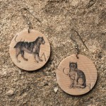 cat & dog 2 vintage animal image earrings by Urban Regalia
