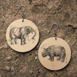 elephant & rhino vintage animal image earrings by Urban Regalia