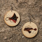 flying & deep sea fish vintage animal image earrings by Urban Regalia