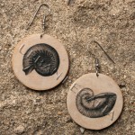 fossil shells vintage animal image earrings by Urban Regalia