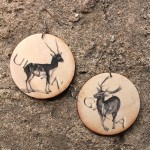 deer & blackbuck vintage animal image earrings by Urban Regalia