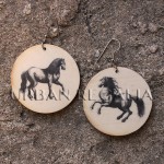 horse vintage animal image earrings by Urban Regalia