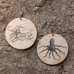 octopus & squid vintage animal image earrings by Urban Regalia