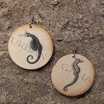 seahorse vintage animal image earrings by Urban Regalia