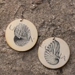 Argonauta Argo shell vintage animal image earrings by Urban Regalia