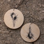 Murex Tribulus shell vintage animal image earrings by Urban Regalia