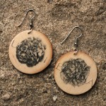 peonies vintage flower image earrings by Urban Regalia