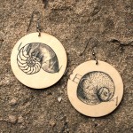 snail & nautilus vintage animal image earrings by Urban Regalia