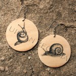 snails vintage animal image earrings by Urban Regalia