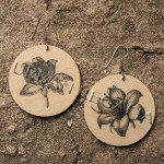 tulips vintage flower image earrings by Urban Regalia