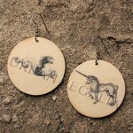 unicorn & seahorse vintage animal image earrings by Urban Regalia